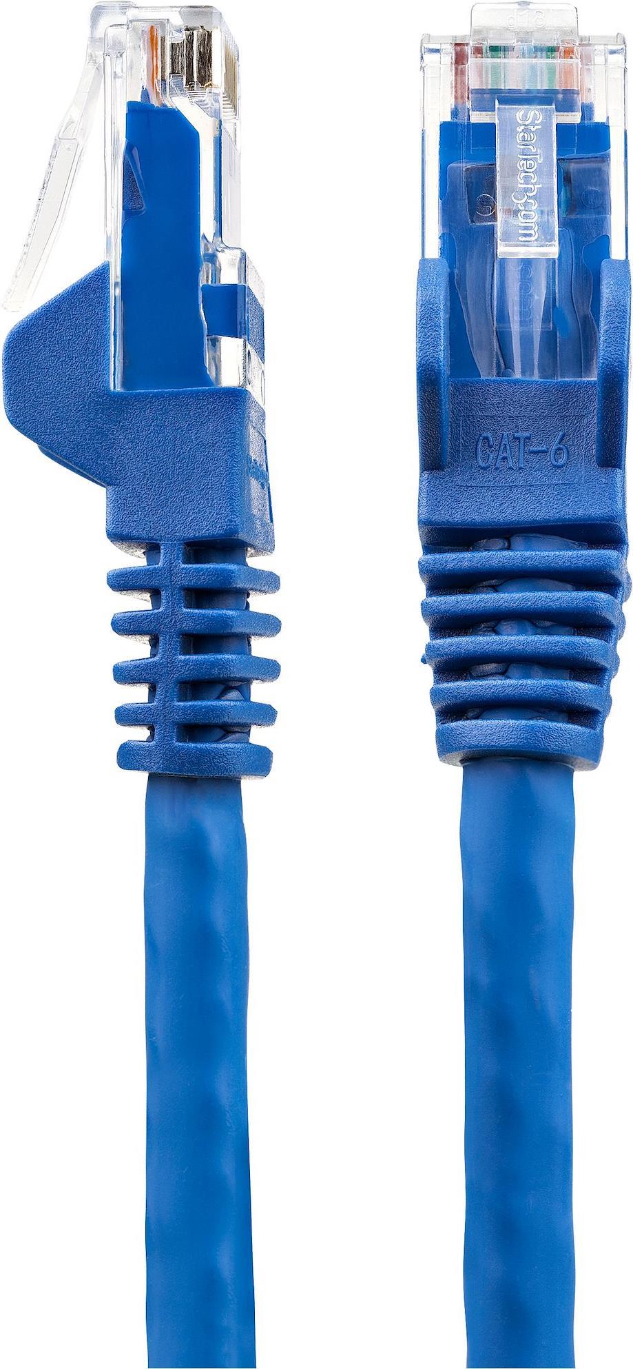 StarTech.com 15m LSZH CAT6 Ethernet Cable, 10 Gigabit Snagless RJ45 100W PoE Network Patch Cord with Strain Relief, CAT 6 10GbE UTP, Blue, Individually Tested/ETL, Low Smoke Zero Halogen (N6LPATCH15MBL)