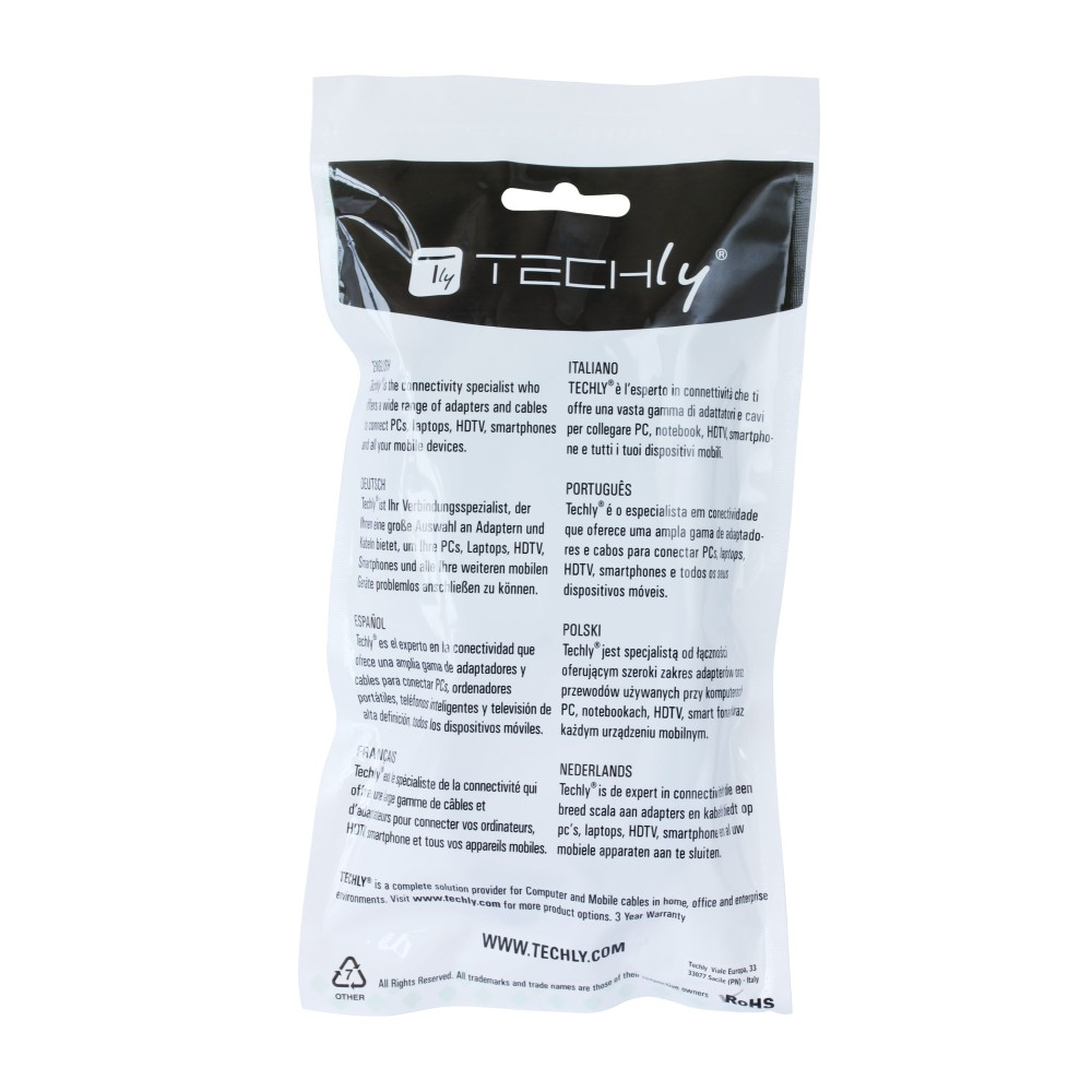 Techly HDMI-Kabel High Speed mit Ethernet 3 m Schwarz