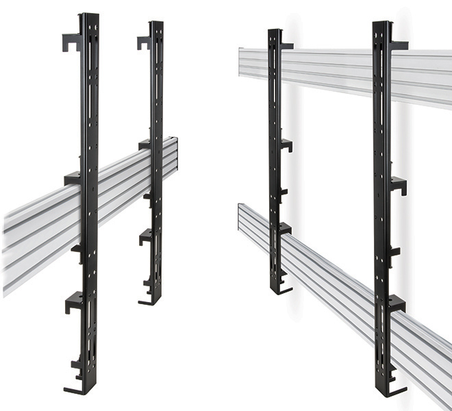 B-TECH System X BT8390-VESA800F Montageschienen 200 kg VESA 800 Schwarz