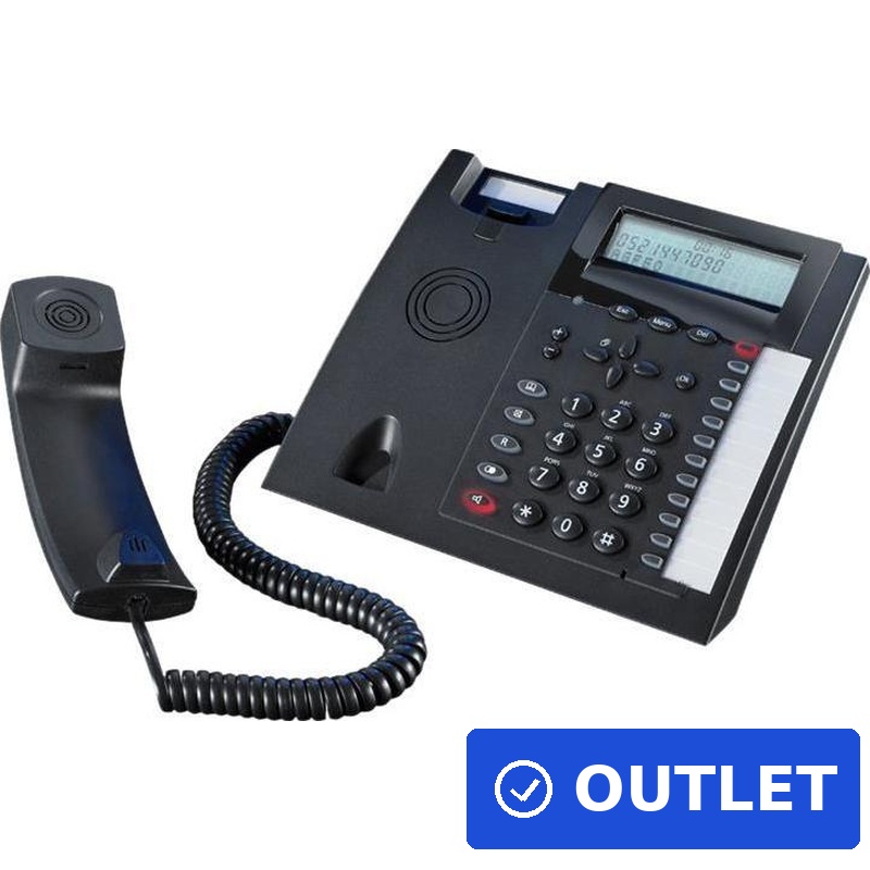 AGFEO T 18 schwarz analoges Tischtelefon (6101179) (geöffnet)