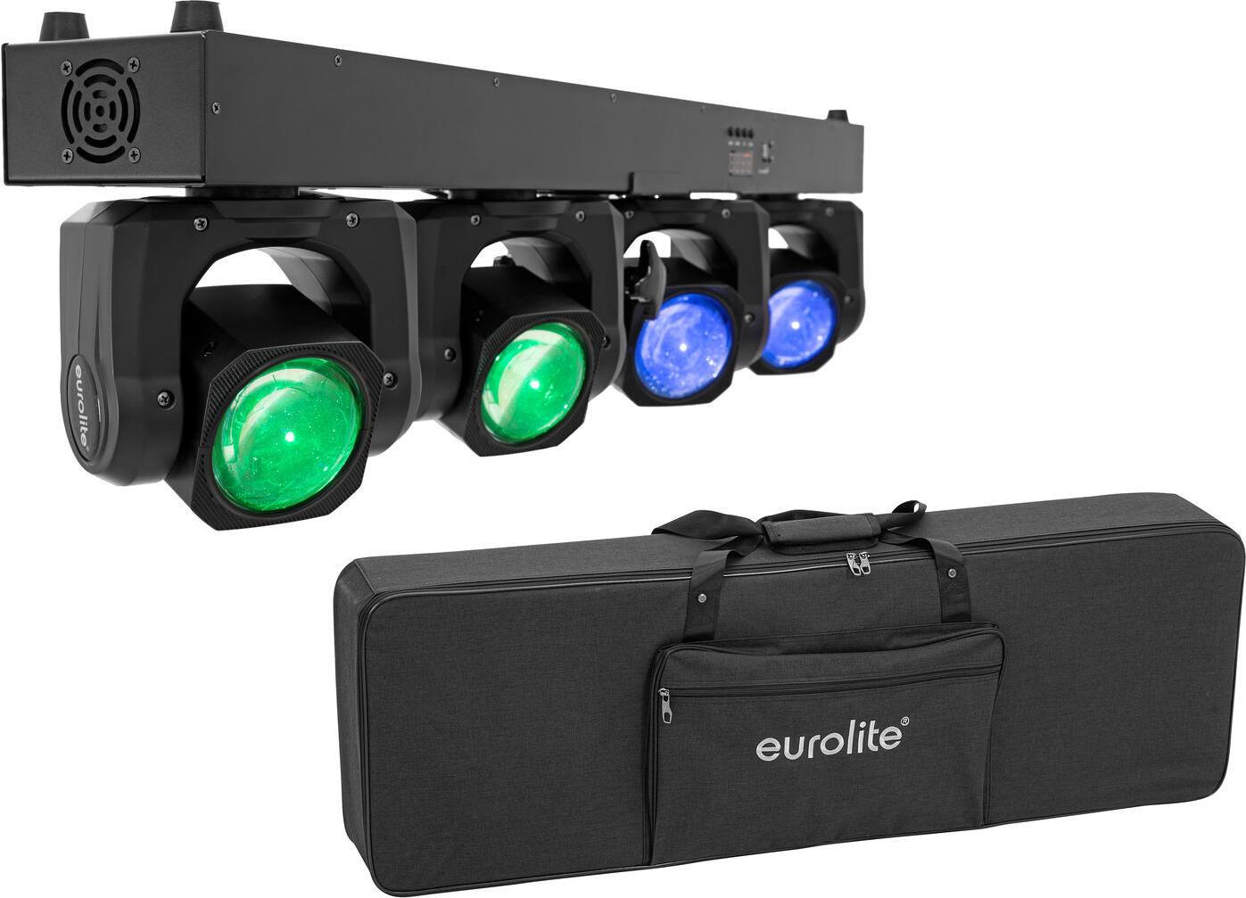 EUROLITE LED TMH Bar B240 Moving-Head Beam Set + Soft Bag – 4x 60W RGBW Bühnenlicht