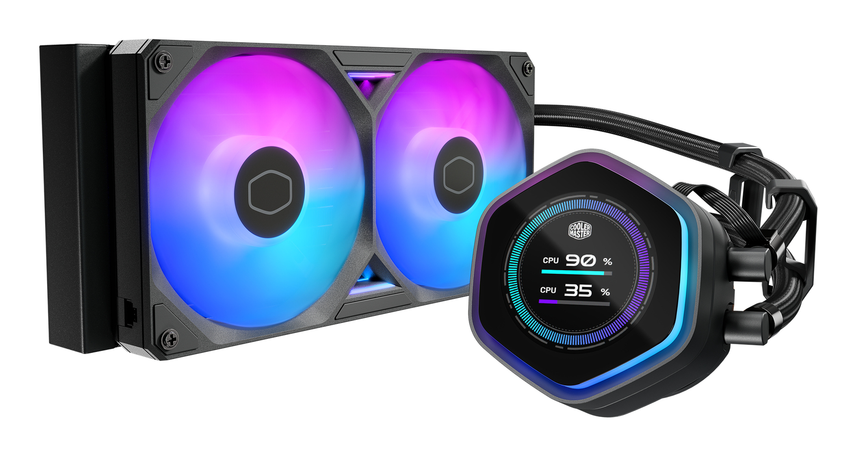 Cooler Master MasterLiquid 240 Atmos II LCD ARGB Schwarz
