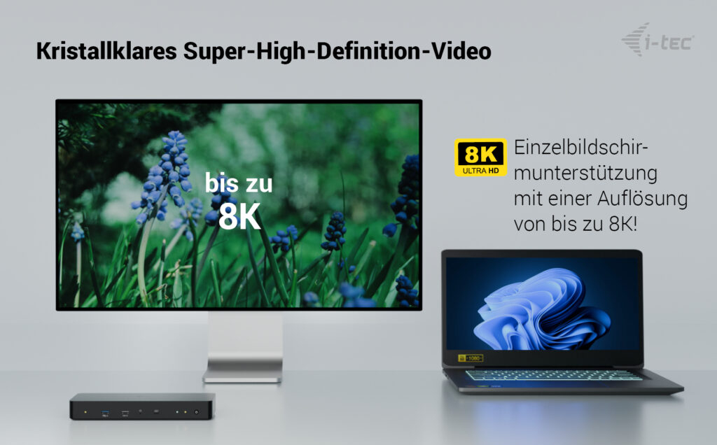 i-tec Thunderbolt 4 Dual Display Dockingstation Power Delivery 90W Schwarz