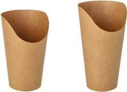PAPSTAR Wrap-Cup, rund, 590 ml, braun Snackbecher aus ungebleichtem Frischfaserkarton mit - 1 Stück (89230)