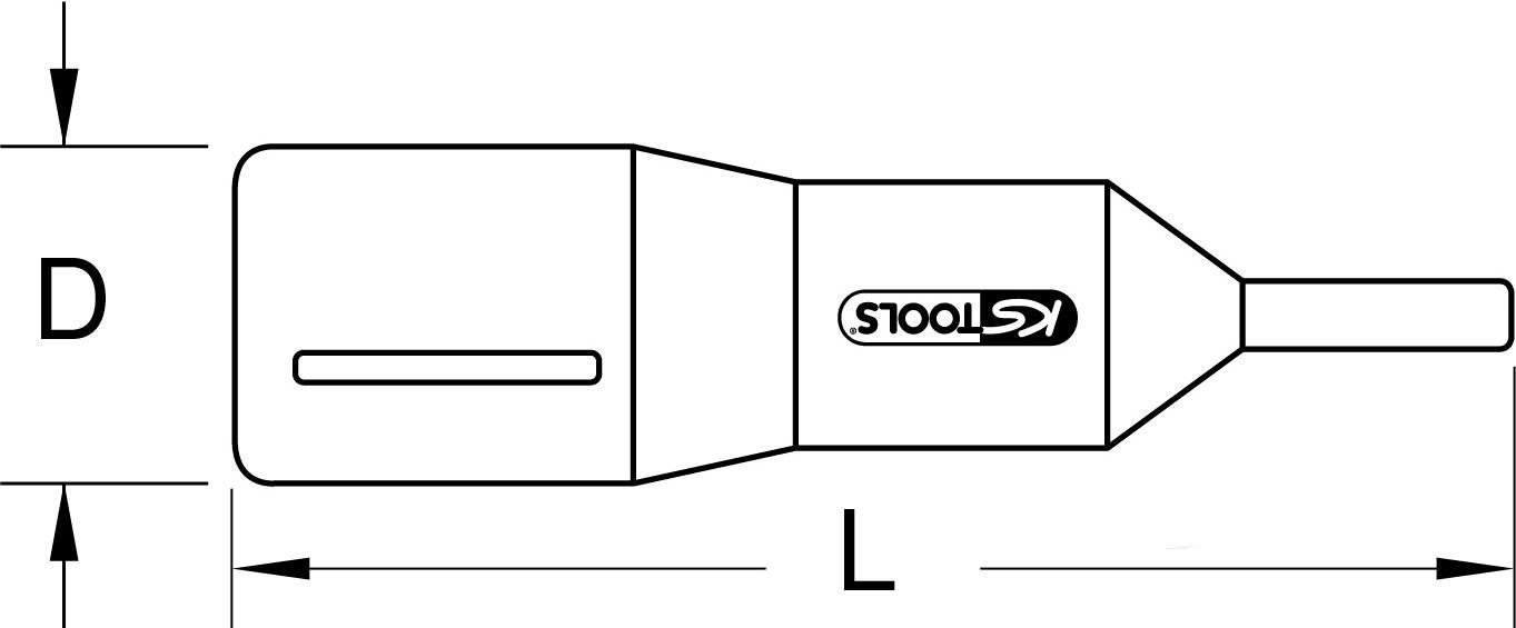 KS TOOLS 3/8\" Isolierte Bit-Stecknuss Innensechskant, 6mm, 82mm lang (117.3863)