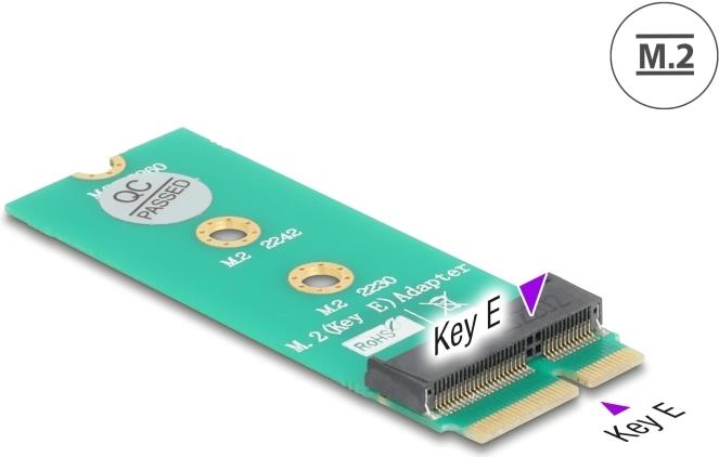 Delock 64340 - Adapter M.2 Key E Stecker> Slot (64340)