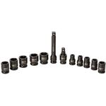 KS TOOLS 1/2" Sechskant-Kraft-Stecknuss-Satz, kurz, 12-tlg. (515.0112)