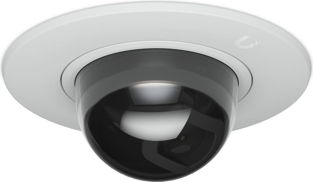 Ubiquiti Dome camera mounting installation into a wall or ceiling with a smoked bubble for enhanced (UACC-G5-DOME-ULTRA-FM-SB-W)