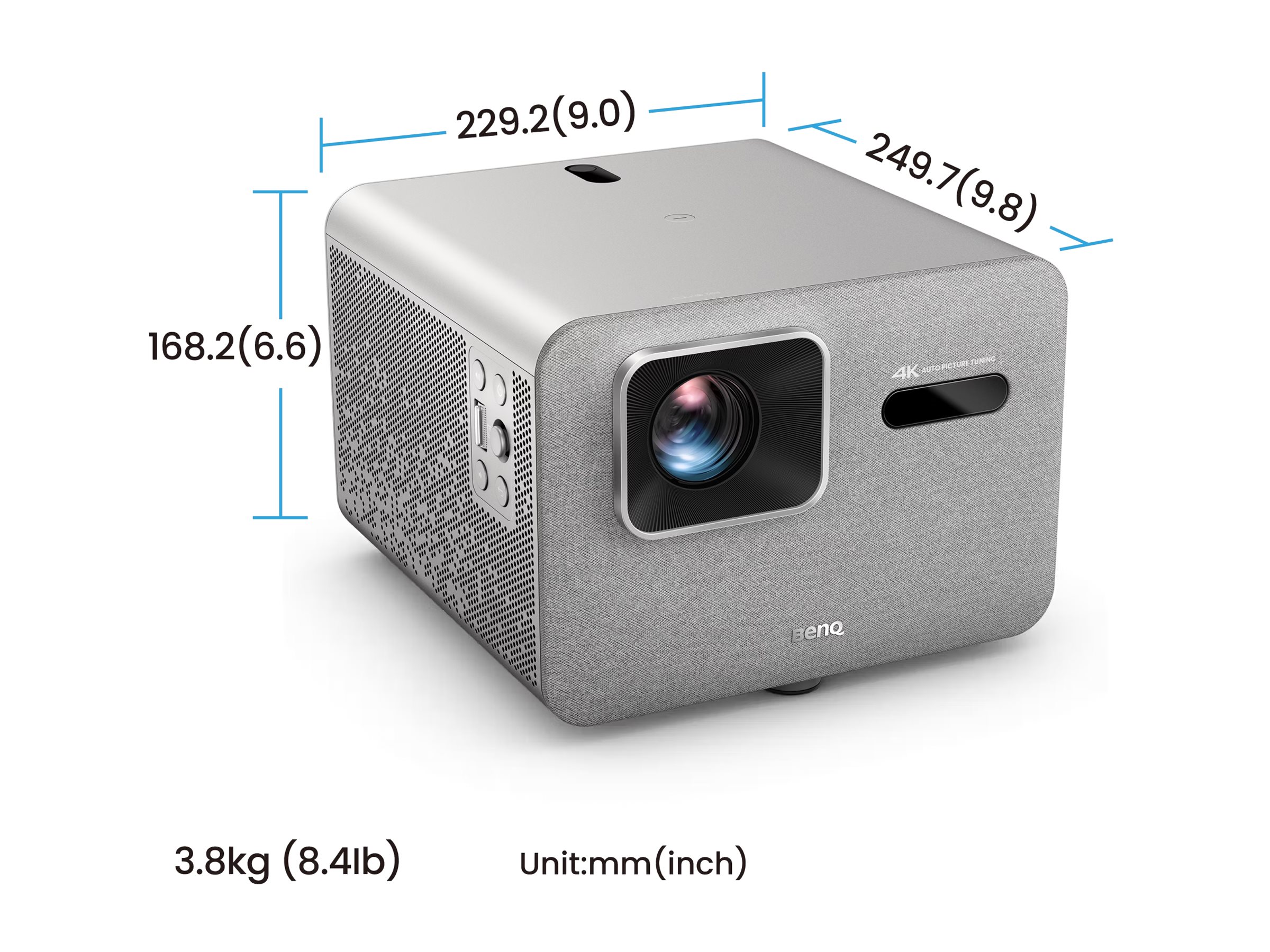 BenQ TK705STi DLP-Projektor Short-Throw LED 3000 ANSI-Lumen 4K UHD Grau