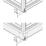 SCHROFF E.R.ADJUSTABLE FOOT KIT (4PCS) - Rack (21101201)