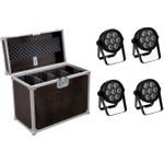 EUROLITE Set 4x LED 7C-7 Silent Slim Spot + Case (20000583)