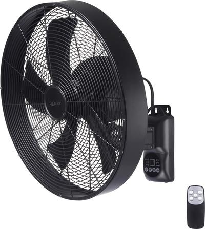 Sygonix Wandventilator 50 W O x H 45 cm 45.5 Schwarz (SY-6661434)