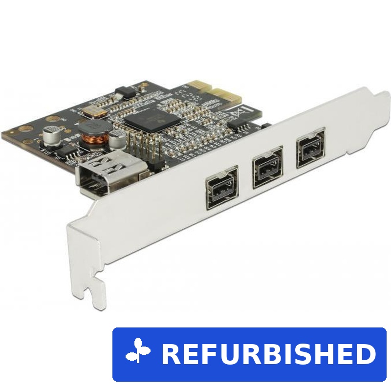 DeLock PCI Express Card > 3 x external FireWire B + 1 x internal FireWire A (89864)