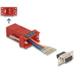 Delock D-Sub 9 Pin Buchse zu RJ12 Montagesatz rot (67079)