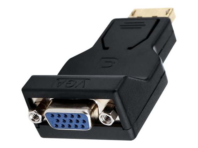 i-tec Videoadapter DisplayPort zu VGA DP2VGAADA Full HD 1920×1080 vergoldeter DP-Stecker Schwarz