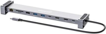 Manhattan 10-in-1 4K USB-C PD Dockingstation 2xHDMI (190398)