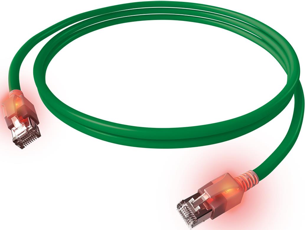 ZVK EasyLan KupferPatchkabel Kat6A LED Kat 6A gesch.grün 7,5m CS1OGADAD0075 (CS1OGADAD0075)
