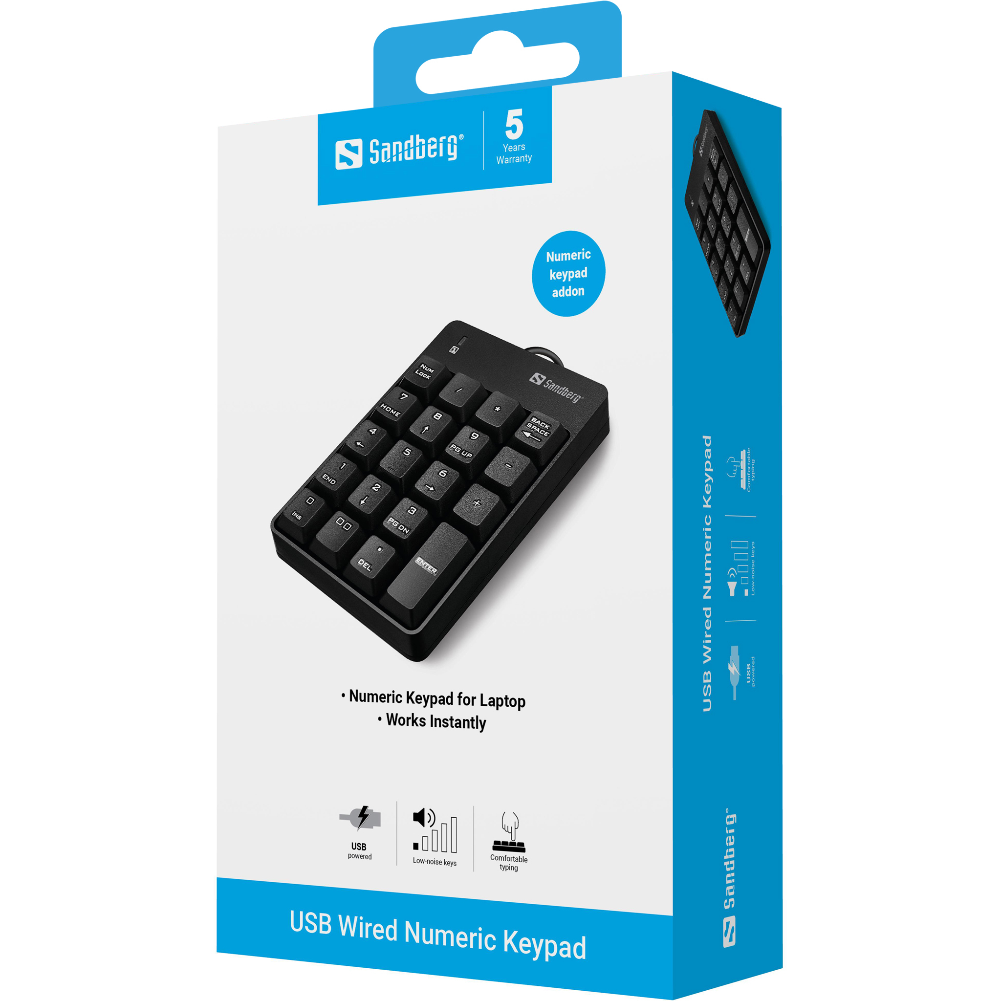 Sandberg USB Wired Numeric Keypad (630-07) Schwarz