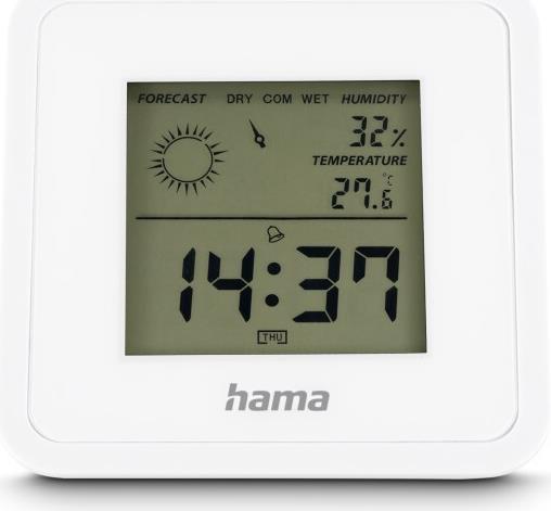 Hama Thermometer und Hygrometer Borneo, digital, für innen, Weiß (00185891)