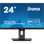 iiyama 24" IPS-panel, 1920x1080@100Hz, 15cm Height Adj. Stand, 1ms (MPRT), Adaptive Sync, 300cd/m², Speakers, HDMI, DisplayPort, Speakers, USB 2x 2.0 - dual monitor setup [Energieklasse E]  (XUB2497HSU-B2)