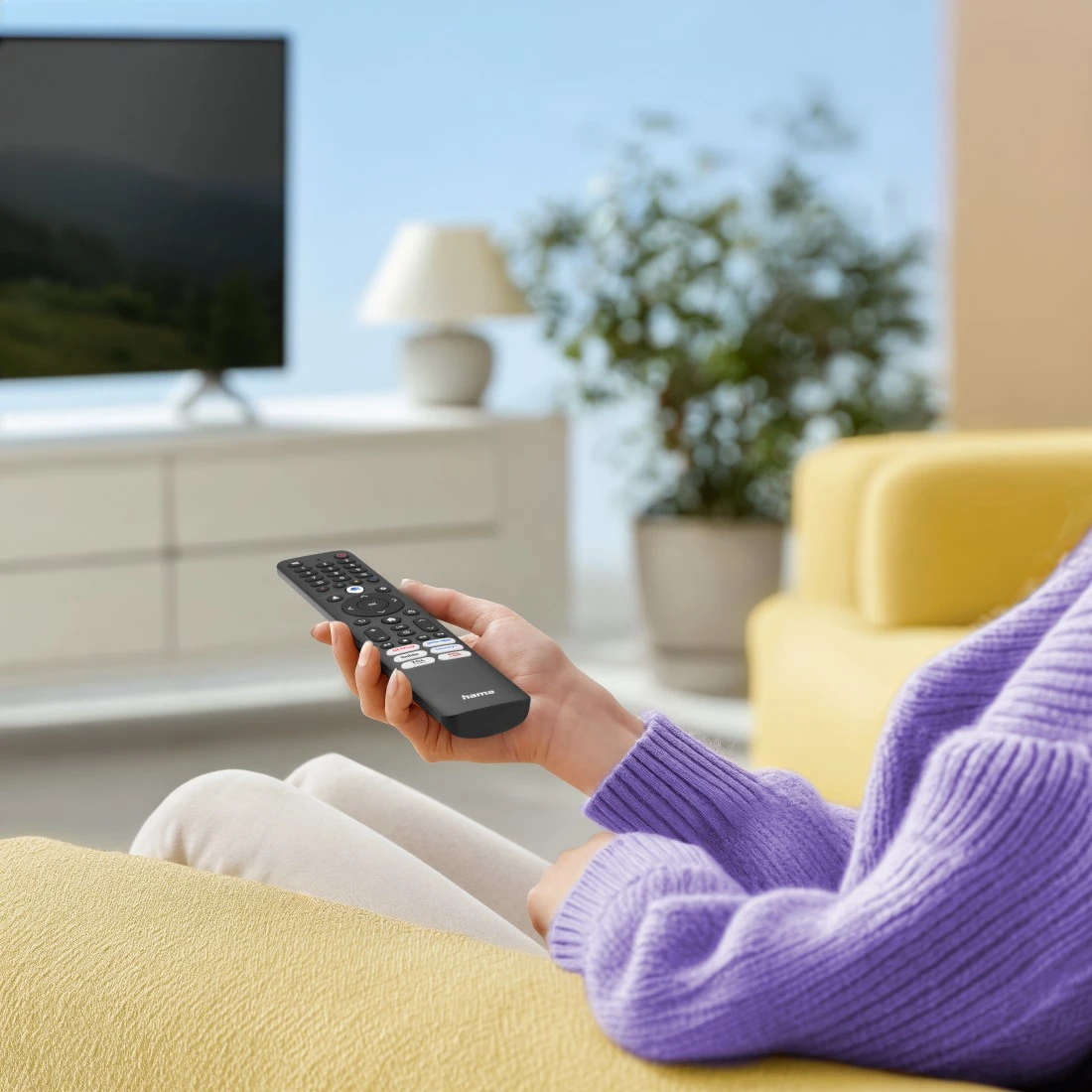 Hama Universal-Fernbedienung 00221068 für TCL TVs IR lernfähig Schwarz