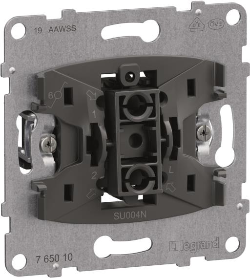 Legrand SEANO Einsatz W/m 765010 m.N-Klemme 10AX Steckklemmen 10 (765010)