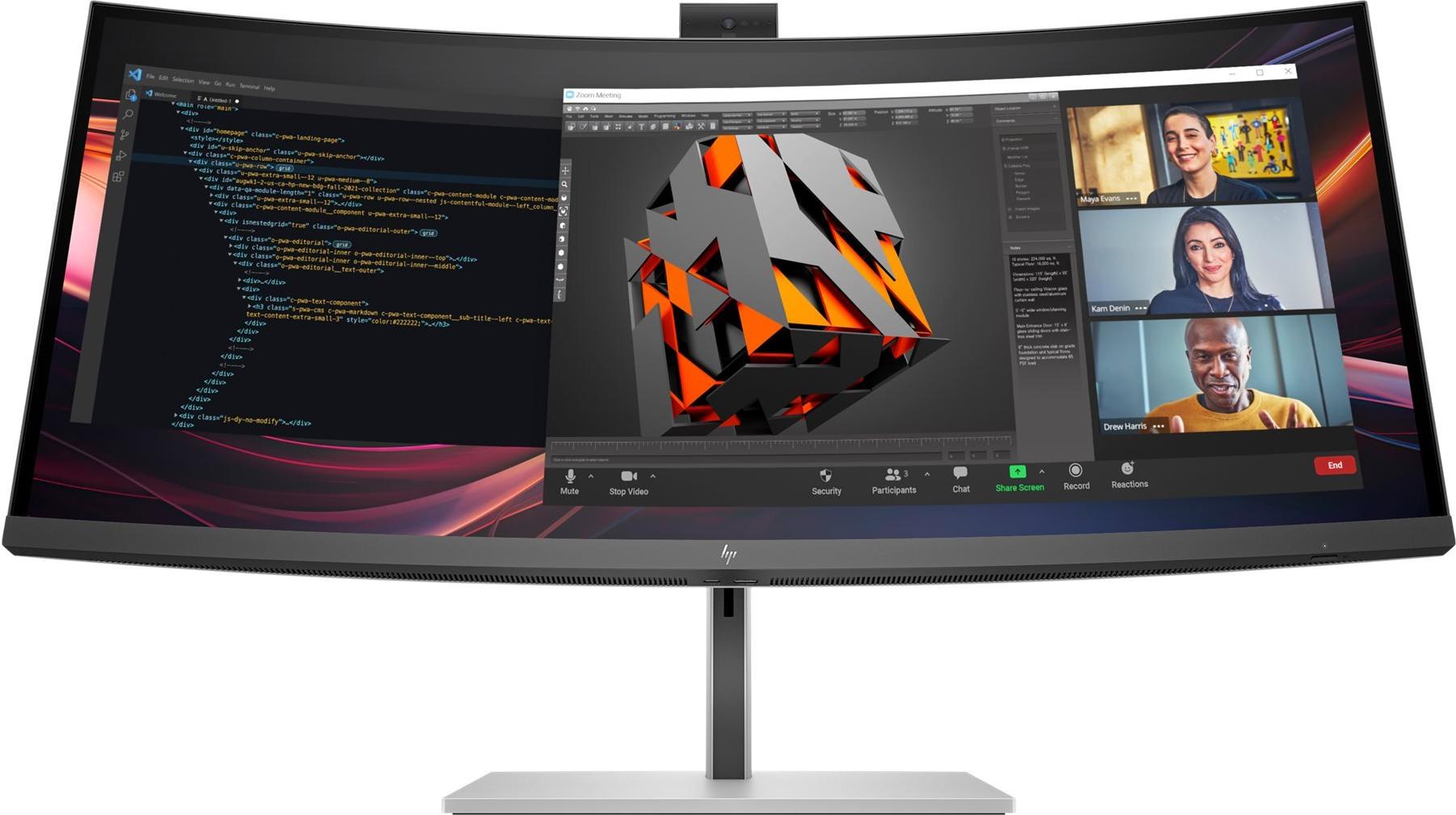 HP Serie 7 Pro WQHD-Konferenzmonitor 86,72 cm (34,14 Zoll) 734pm WQHD, IPS Black, 5ms, HDMI, Displayport, 120Hz (8K157AA#ABB)