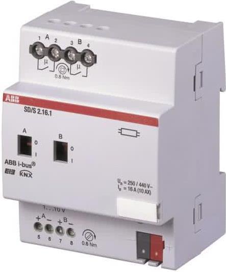 ABB STOTZ-KONTAKT Schalt-/Dimmaktor SD/S2.16.1 2fach 16A (2CDG110079R0011)