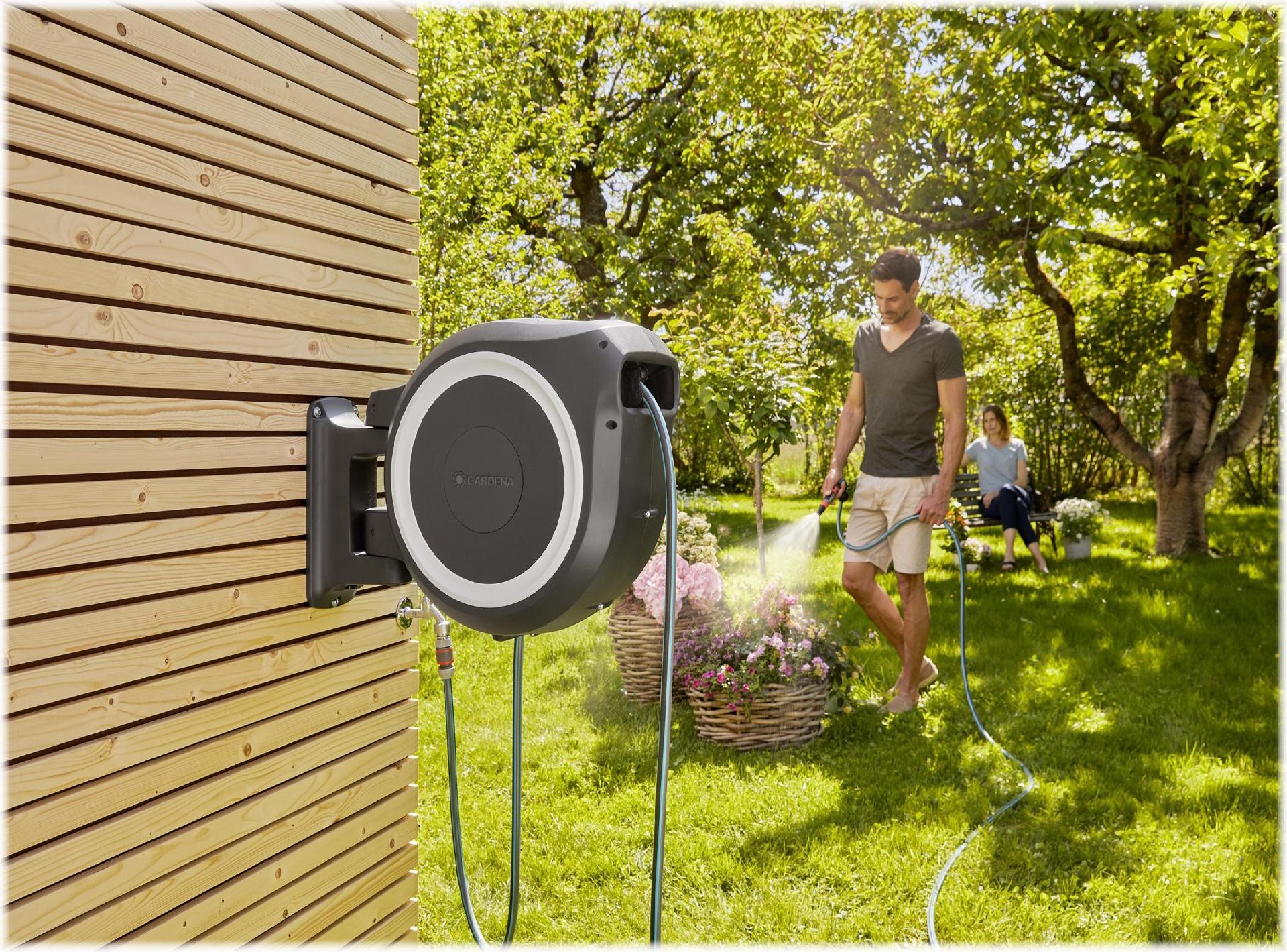 Gardena RollUp XL Schlauchbox 35 m Schwarz, Blau
