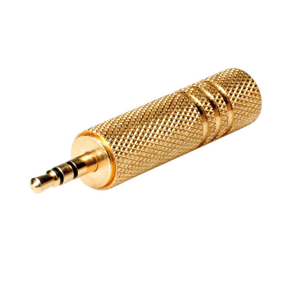 ROLINE GOLD Stereo Audio Adapter 6,35 mm Stecker - 3,5 mm Buchse