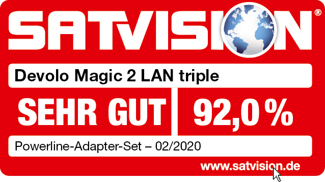 devolo Magic 2 LAN triple Starter Kit Bridge 2400 Mbit/s Weiß