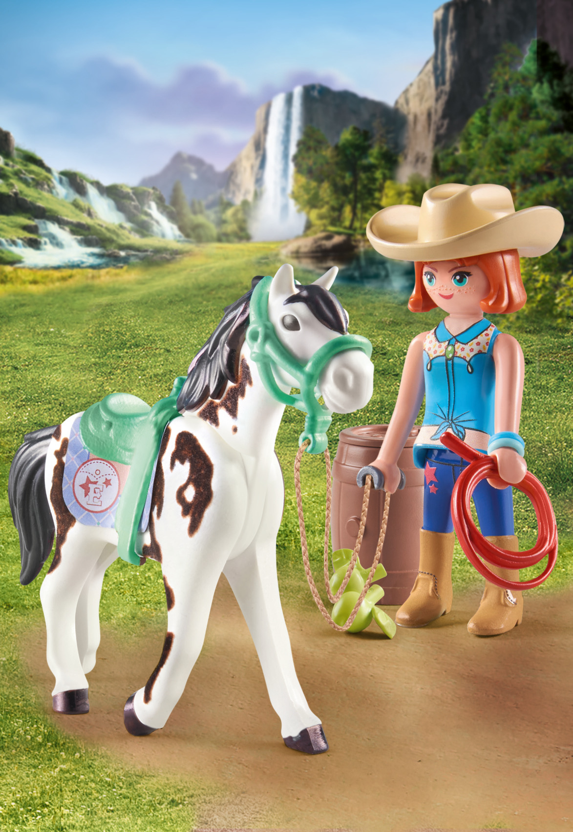 Playmobil Horses of Waterfall Ellie & Sawdust mit Westernübung Mehrfarbig