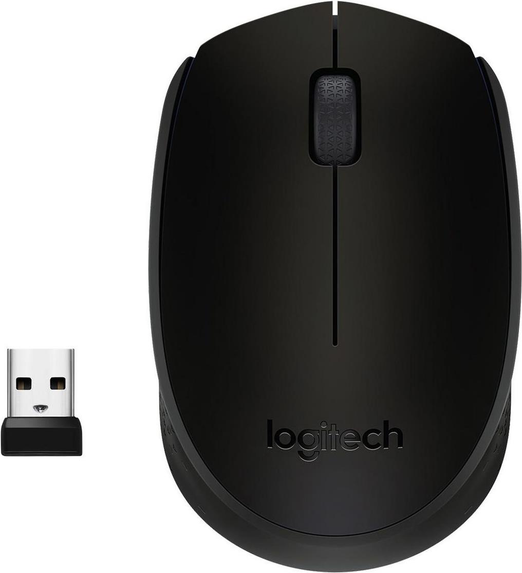 Logitech M171 Maus optisch RF Wireless Schwarz, Grau