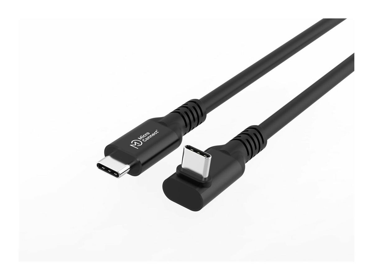 MicroConnect Premium USB-C Kabel USB 3.2 Gen 2x2 5 m 100 W 20 Gbps Gewinkelt Schwarz