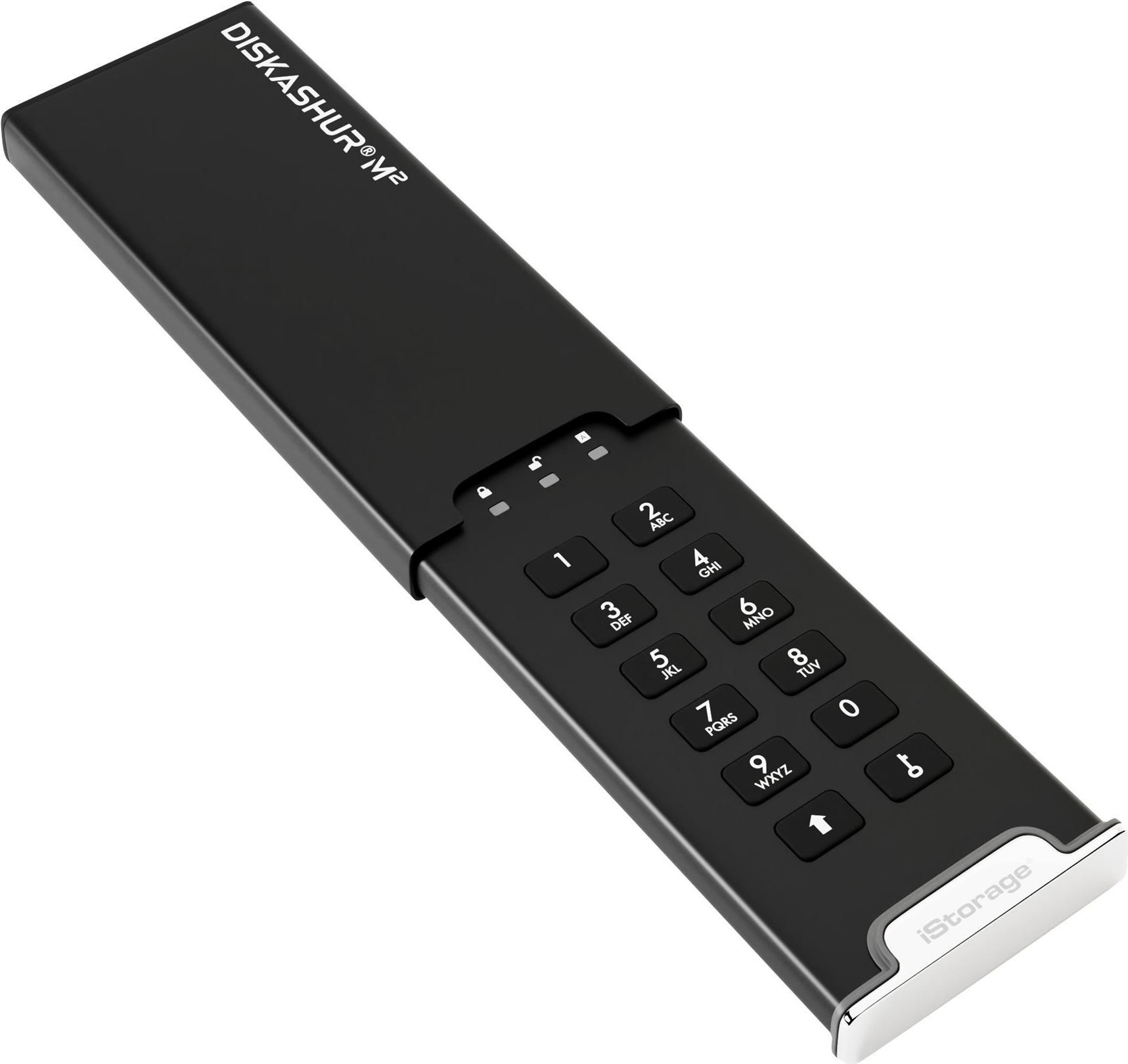 iStorage diskAshur M² Externe SSD 2 TB USB 3.2 Gen 1 Schwarz
