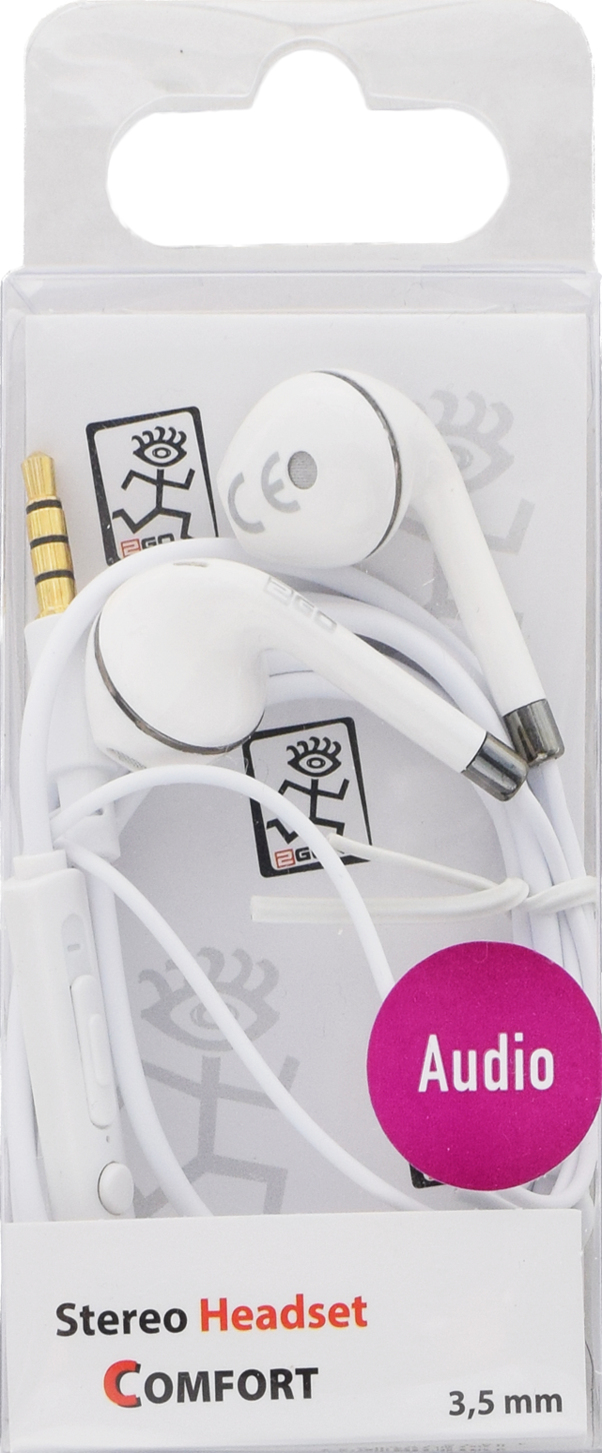 2GO 795964 In-Ear-Kopfhörer Kabelgebunden 3,5 mm Klinke Weiß