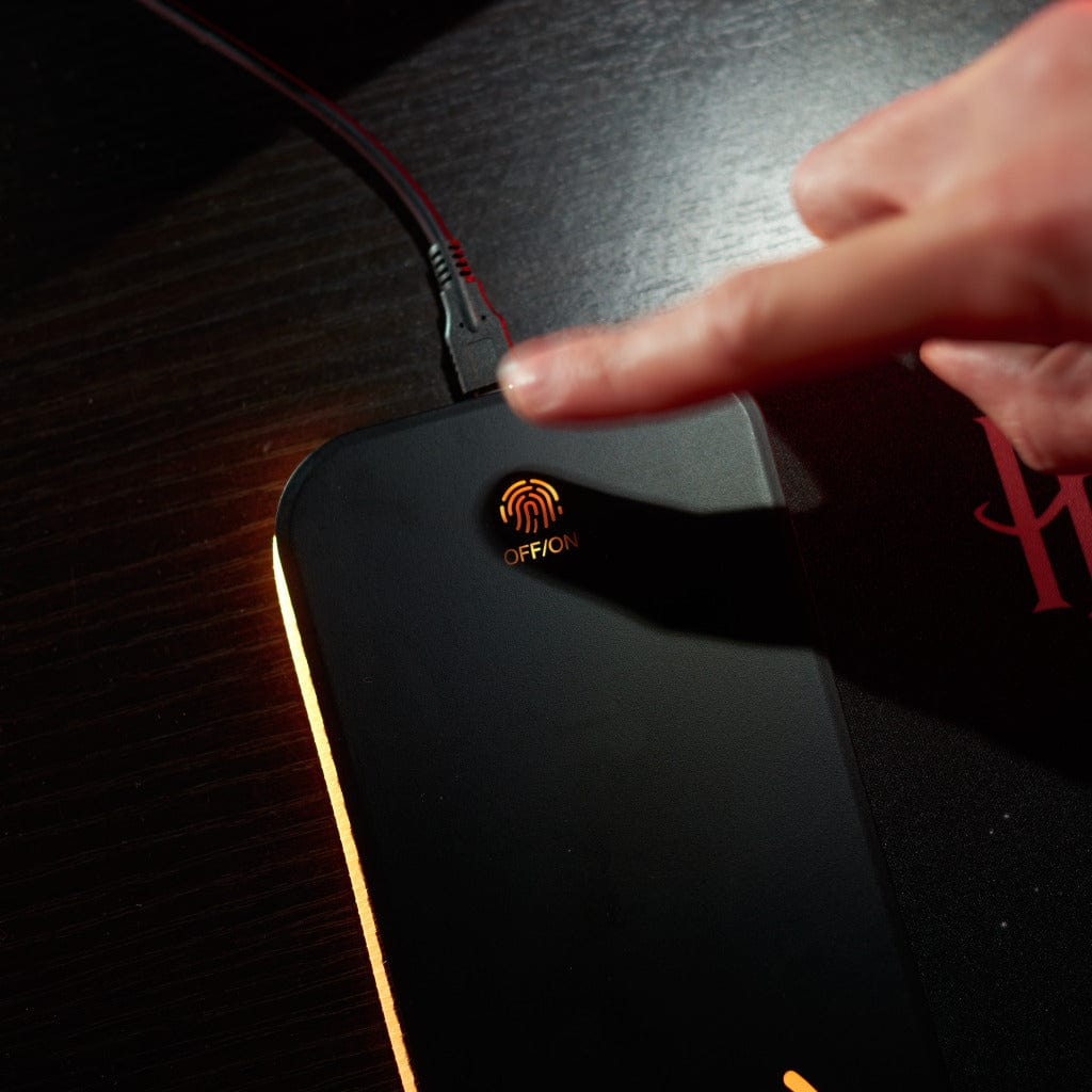 Numskull Harry Potter Gaming-Mauspad mit Wireless Charge 80 x 30 cm Schwarz, Mehrfarbig, Rot