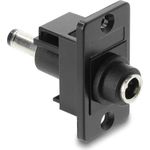 Delock Panel Mount DC 5.5 x 2.1 mm Buchse zu 5.5 2.1 Stecker schwarz (91116)