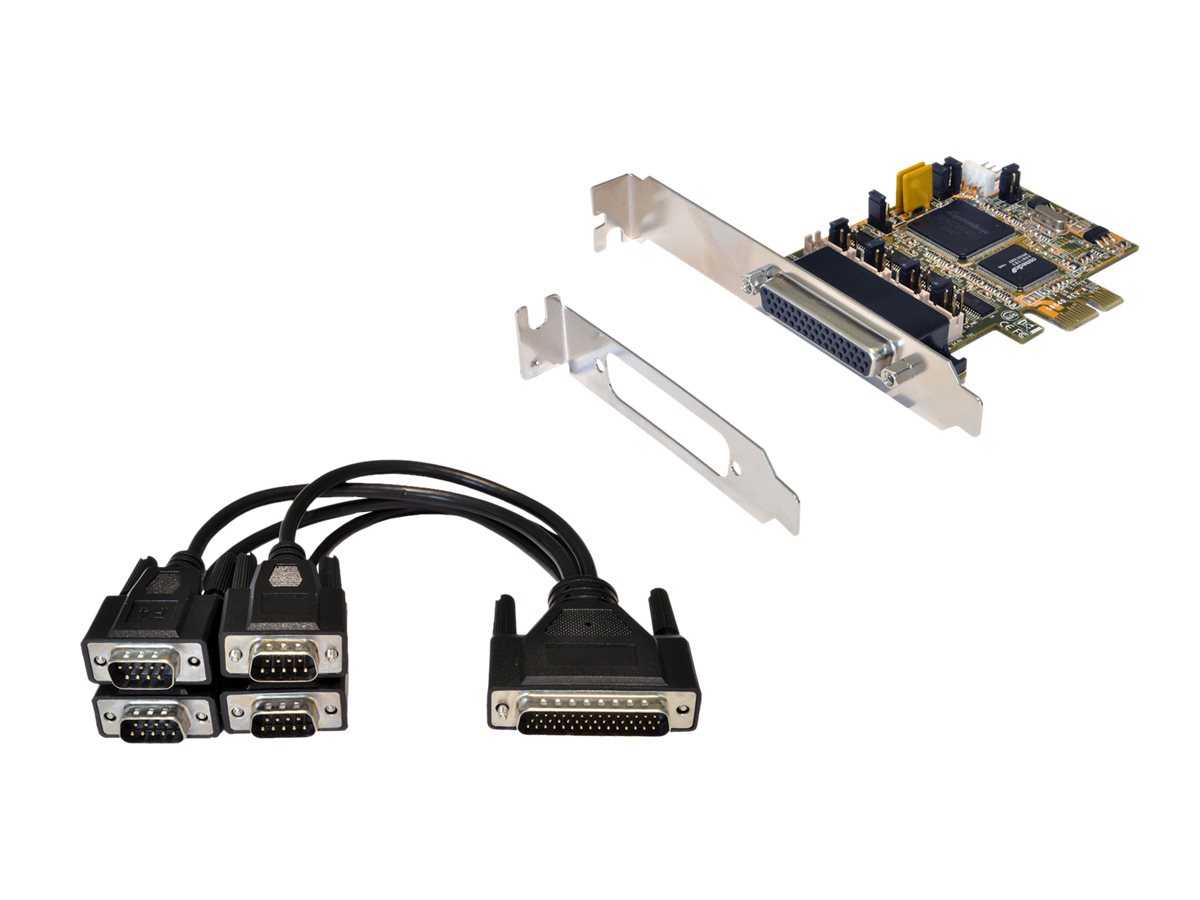Exsys EX-44384 Serieller Adapter PCIe 4x RS-232 Low-Profile