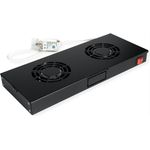 ROLINE 19 Zoll Dachlüftereinheit 2 Lüfte Thermostat schwarz (26.21.0271)