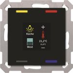MDT BE-TAS55T406.01 KNX Taster Smart 554-f m.Farbdisplay u.T-/f-Sensor sw (BE-TAS55T406.01)