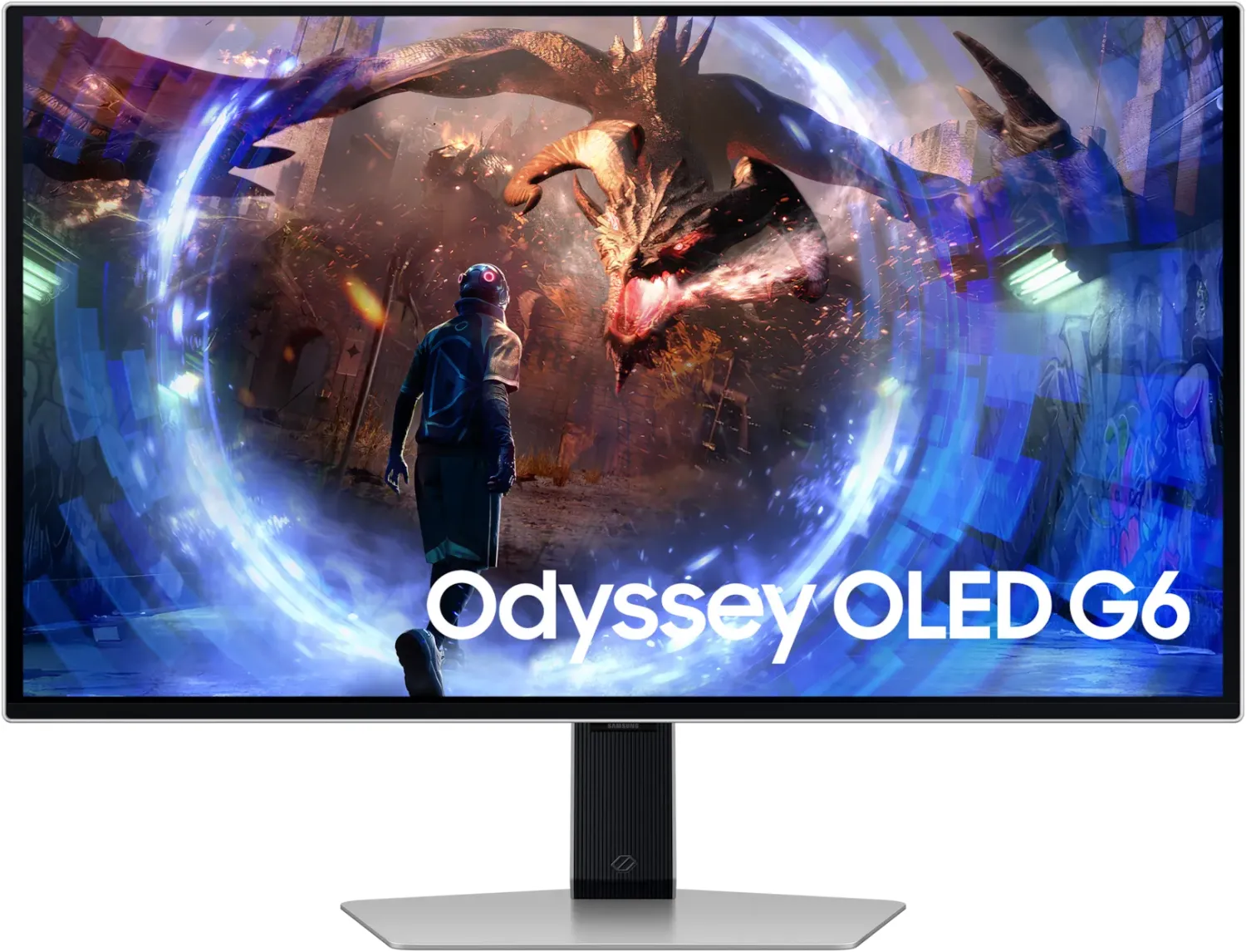 Samsung Odyssey OLED G6 S27DG600SU G60SD Series OLED-Monitor Gaming 67 cm 27" 2560 x 1440 QHD @ 360 Hz 250 cd/m² 1000000:1 HDR10+ 0,03 ms 2xHDMI DisplayPort Silber (LS27DG602SUXEN)