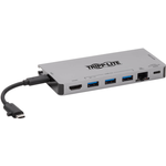 Tripp Lite USB C Docking Station USB Hub 4k w/ HDMI, Gbe Gigabit Ethernet, SD Card Reader, PD Charging (U442-DOCK5D-GY)