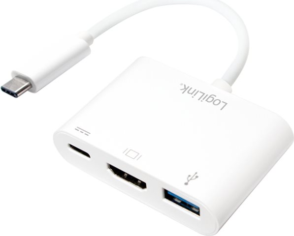 LogiLink 0.14m 2xUSB-C/HDMI+USB A (UA0258)