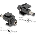 Delock Keystone Modul DC 5.5 x 2.5 mm Buchse zu 5.5 2.5 Stecker (84166)