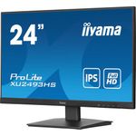 iiyama ProLite XU2493HS-B6 , Full HD, Kit, schwarz TFT Monitor, 16:9, Bildschirmdiagonale: 60,5cm (23,8''), Auflösung: 1920x1080 Pixel, VESA Mount (100x100mm), Reaktionszeit: 0,5ms, Helligkeit 250cd, Blickwinkel 178/178°(H/V), 1300:1, Anschluß: Audio, Display-Port, HDMI, inkl.: Kabel (HDMI), Netzteil, Netzkabel (EU, UK), QSG, Farbe: schwarz (XU2493HS-B6)