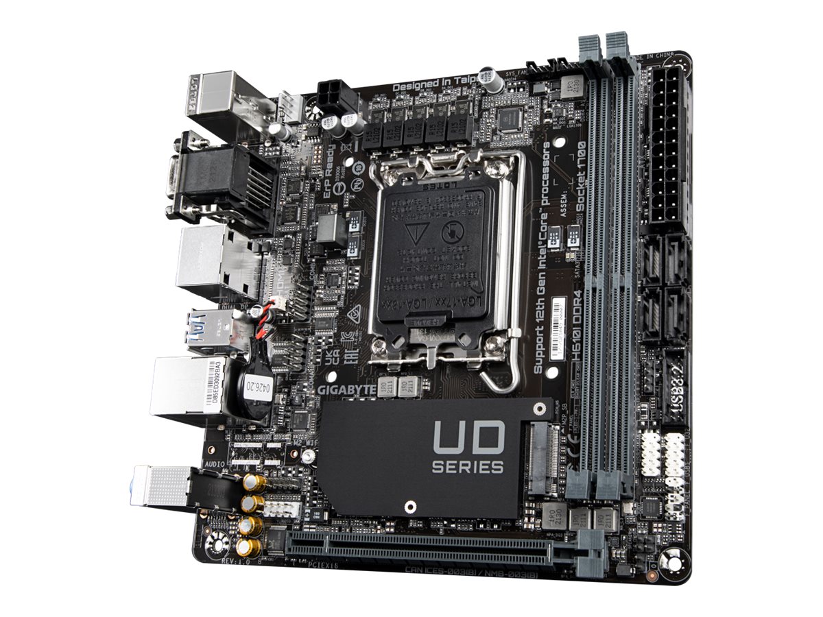 Gigabyte H610I DDR4 Mainboard Mini-ITX, Intel H610, LGA 1700, DDR4 bis 64 GB, Braun
