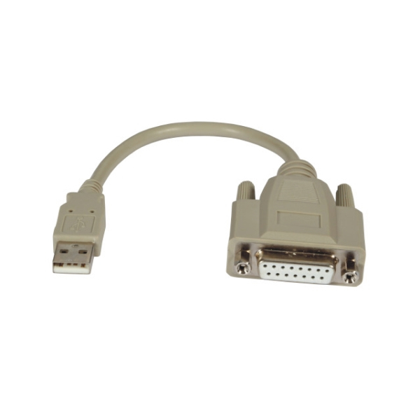 M-CAB Joystick-Adapter USB-A auf D-Sub DB-15 20 cm Grau