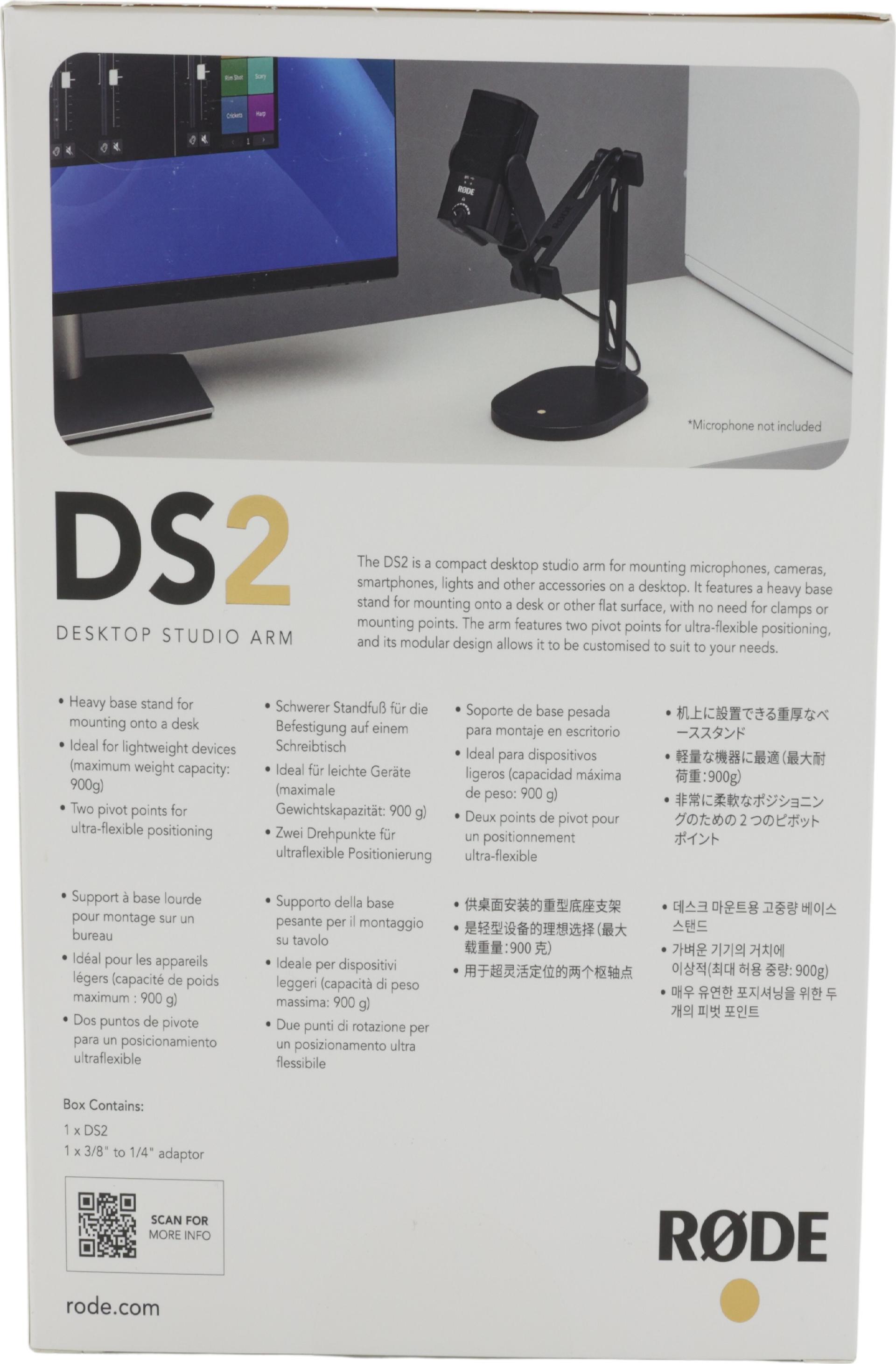 RØDE DS2 Desktop-Mikrofonständer 3/8" Schwarz