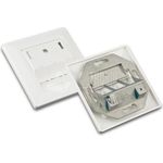 Wirewin Keystone Leerdose für 3 Module, Unterputz, RAL9010 Keystone System (TKS LD UP WS-3)